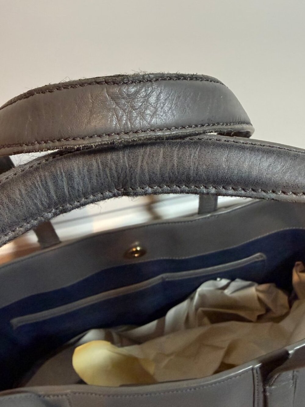 Cole Haan Leather Tote Bag with Dual Handles - Picture 6 of 7